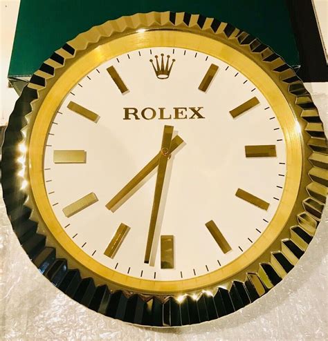 rolex clock ring|rolex wall clock for sale.